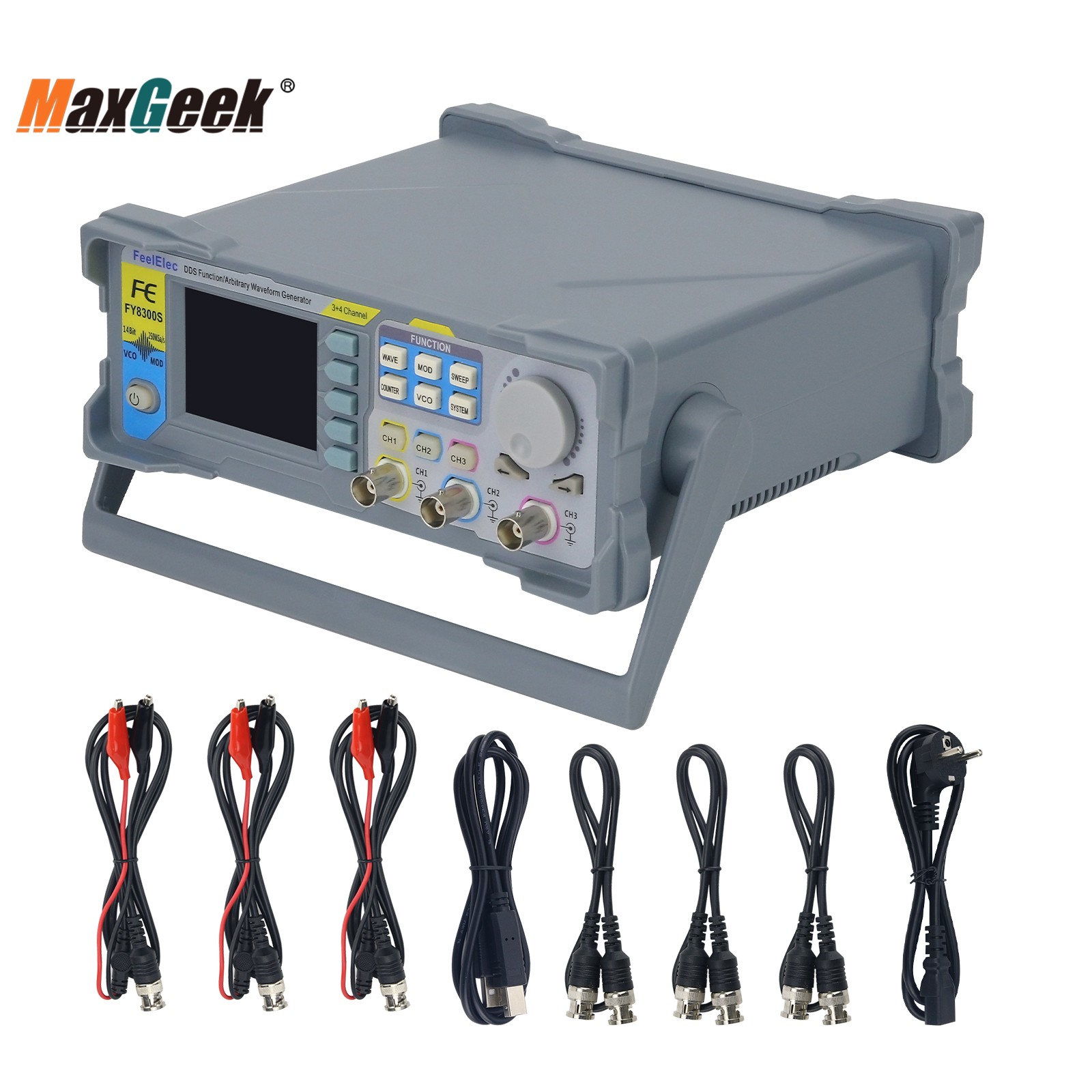 Function Arbitrary Waveform Generator - Maxgeek FY8300S-20M 20MHz 40MHz 60MHz 3-Channel