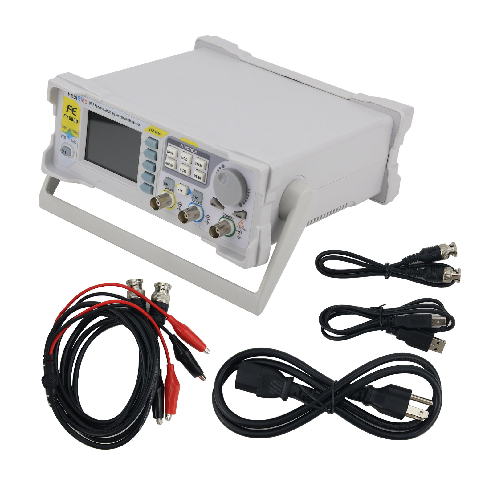 FY6900-50M 50MHz 2-Channel Fun - Function Arbitrary Waveform Generator review and price