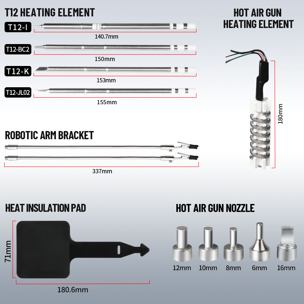 700W 2 in 1 Hot Air Soldering  - Hot Air Rework Station T12 review and price
