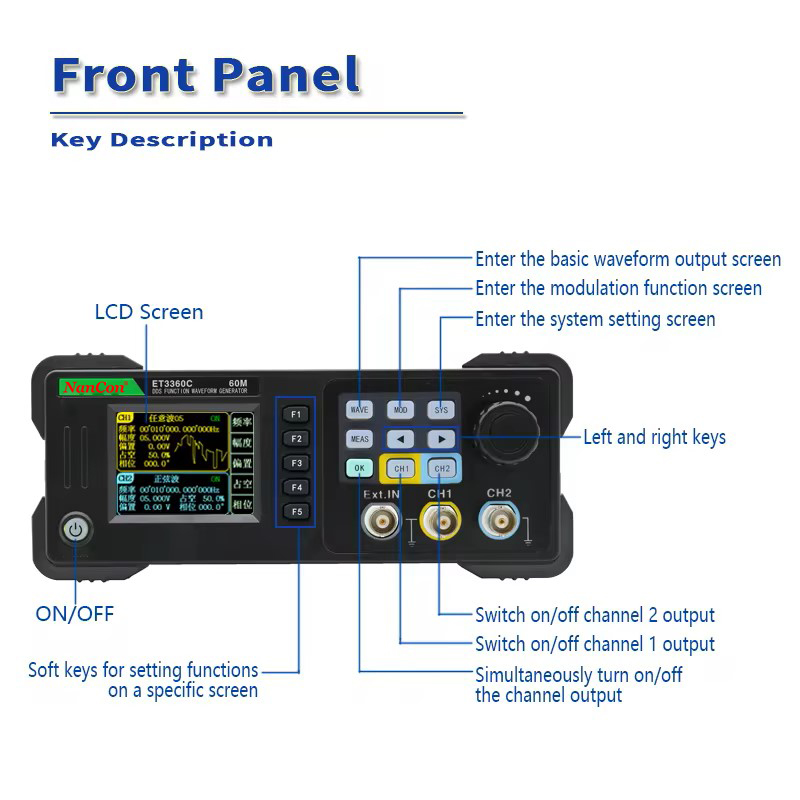 ET3320C ET3340C ET3360C Two-Ch - Function Arbitrary Waveform Generator review and price